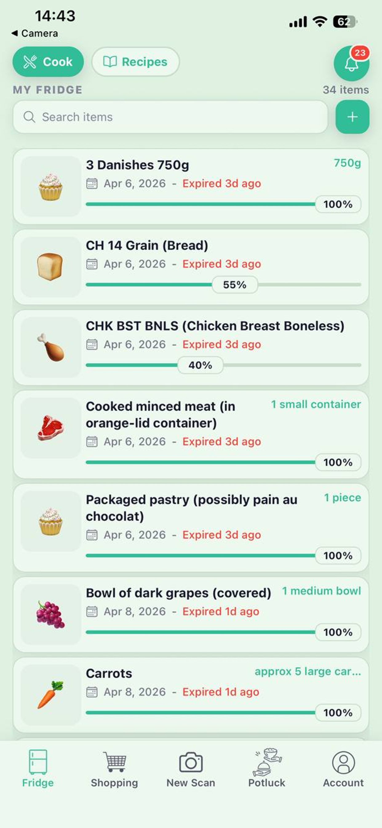 BetaBite Fridge View